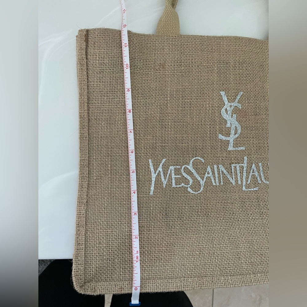 Used YSL GWP Brown Canvas Tote with Glittery Logo - Picture 13 of 13